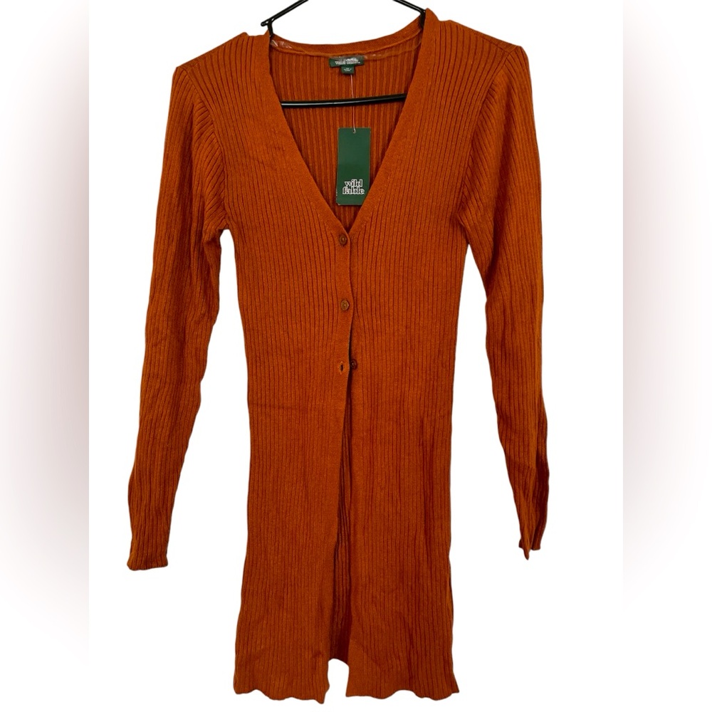 Wild Fable• Fall Burnt Orange Women’s Cardigan, Size XS